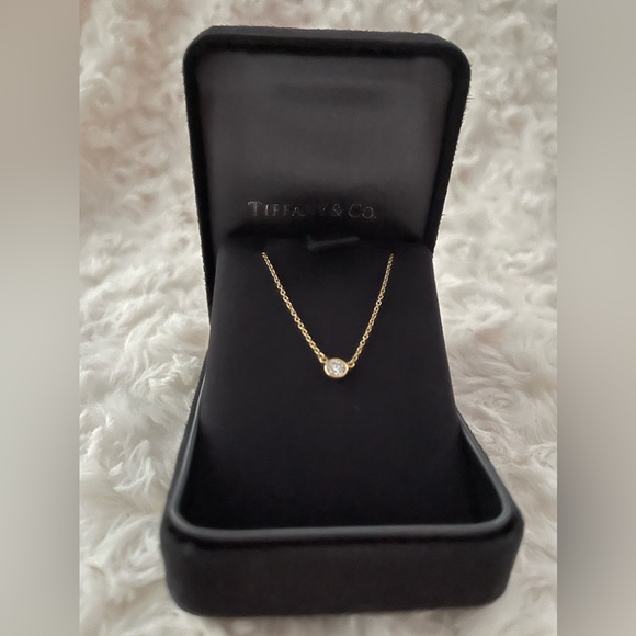 TIFFANY & CO PERETTI 18K Yellow Gold Diamonds By The Yard Necklace - 0.22 Carat - Picture 4 of 8